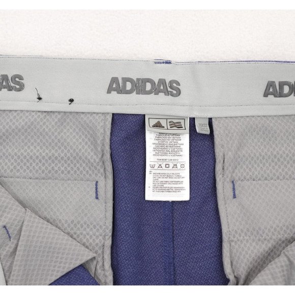Adidas Ultimate365 Twill Crosshatch Pants Men's Size 35 X 31 Blue Stretch - Picture 6 of 8